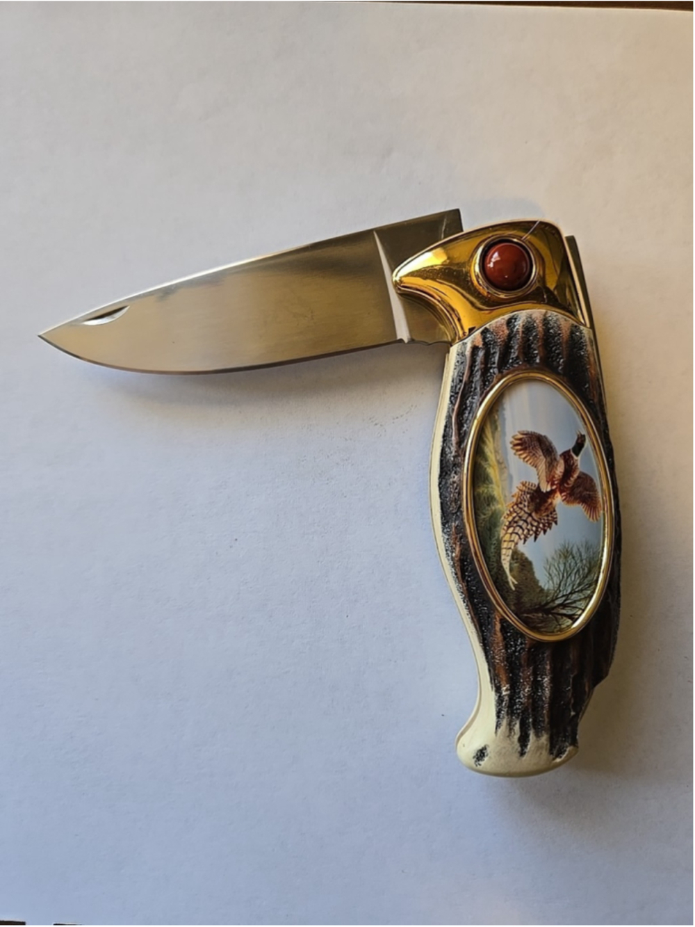 Franklin Mint B11ZY05 Outdoorsman Ring-Neck Pheasant Collector Knife